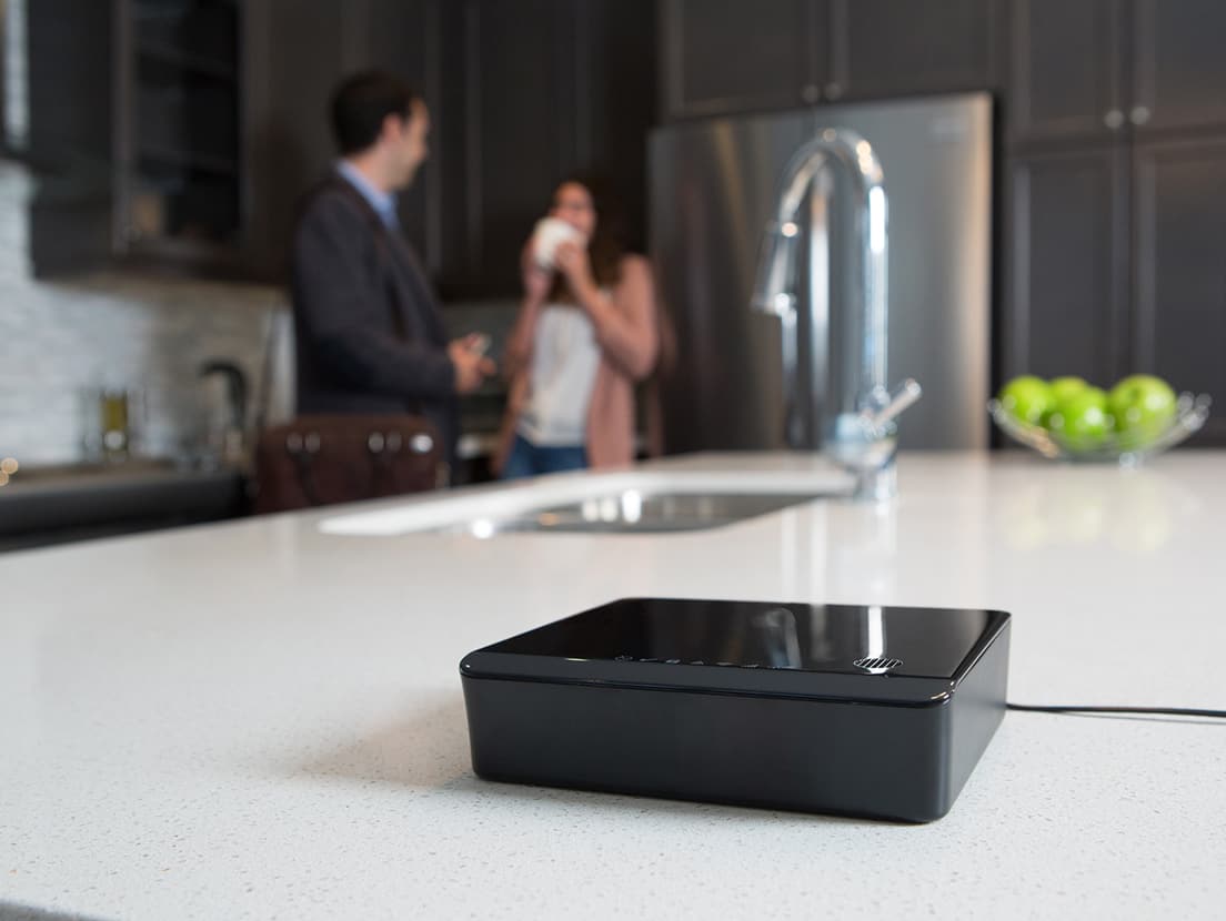 home automation device on the kitchen counter top