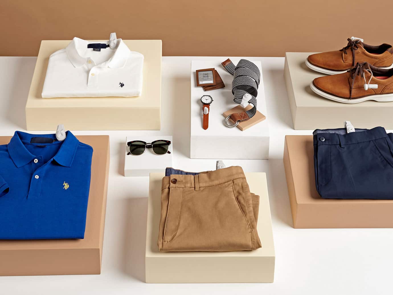men clothes arrangement in store