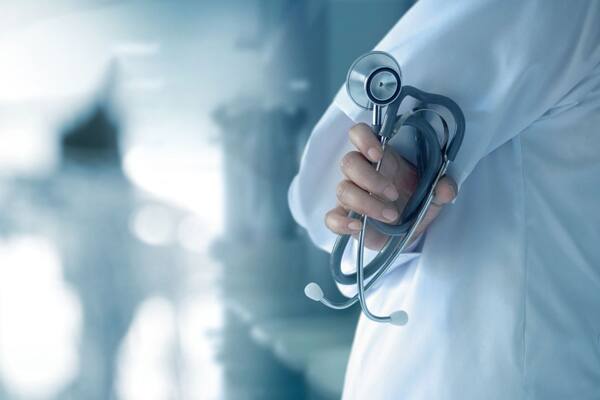Doctor holding a stethoscope