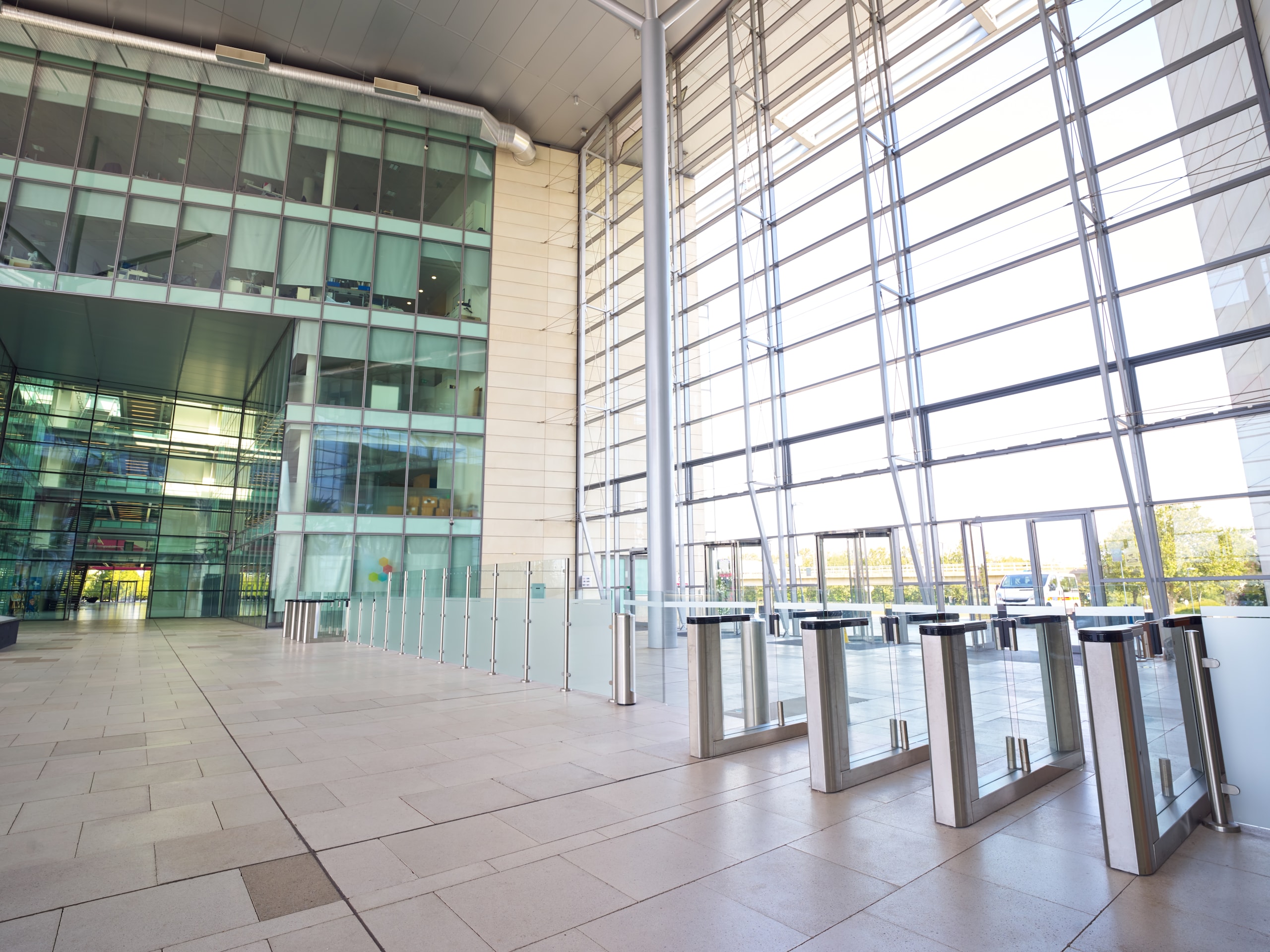 Glass lobby