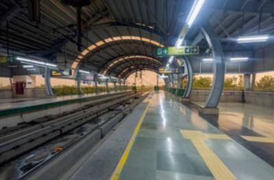 Modern metro station interior