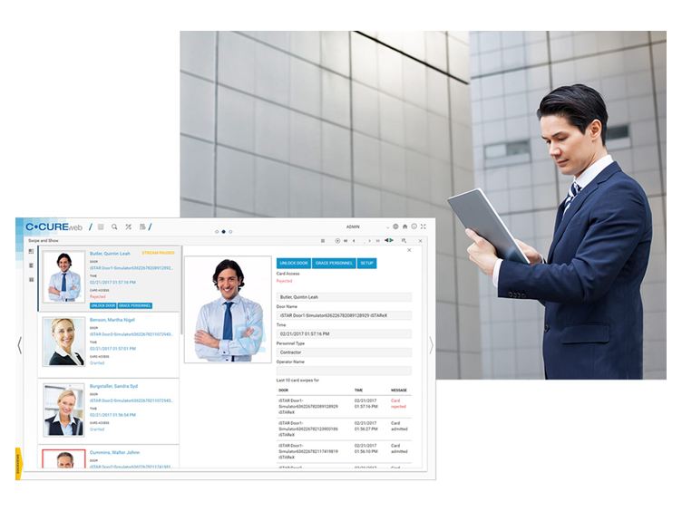 businessman tablet screenshot ccure